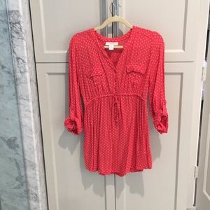 Polka dot maternity top